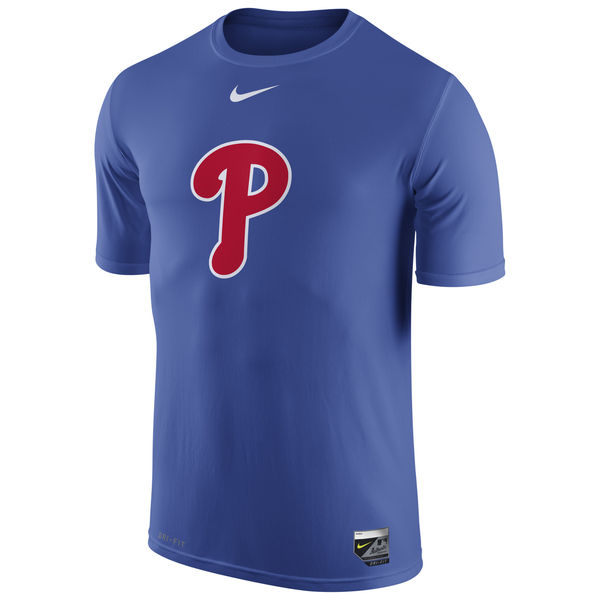 MLB Men Philadelphia Phillies Nike Authentic Collection Legend Logo 1.5 Performance TShirt  Royal->->Sports Accessory